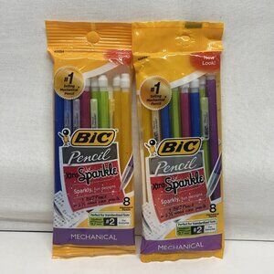 (2) BIC Mechanical Pencils Xtra Sparkle , Medium Point (0.7mm), 8 Count New